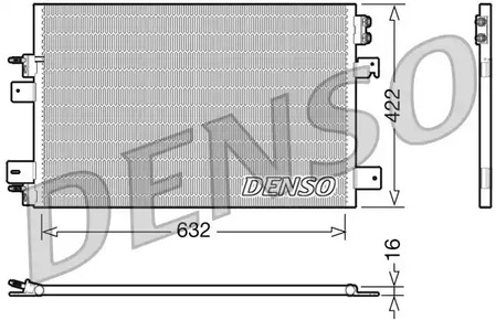 Радиатор кондиционера DENSO DCN06007