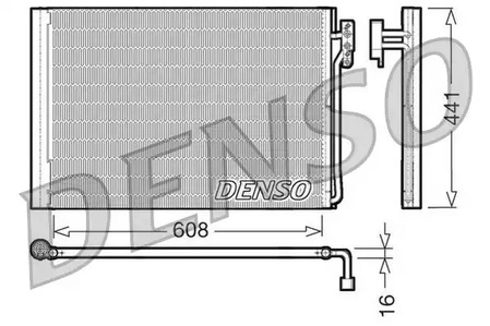 Радиатор кондиционера DENSO DCN14001