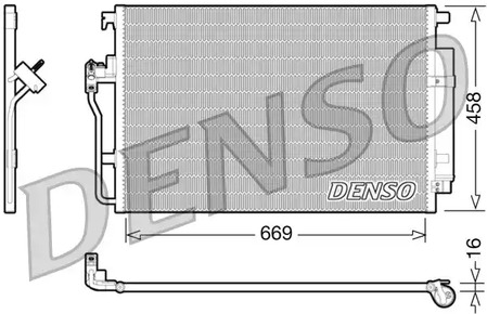 Радиатор кондиционера DENSO DCN17056
