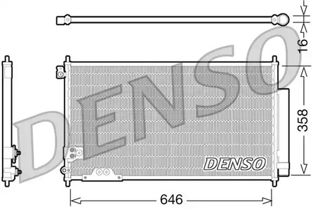 DCN40009 DENSO Радиатор кондиционера