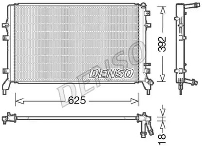 Радиатор системы охлаждения DENSO DRM02016