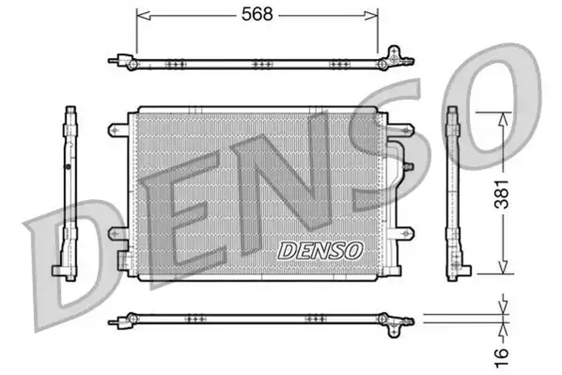 Радиатор кондиционера DENSO DCN02004
