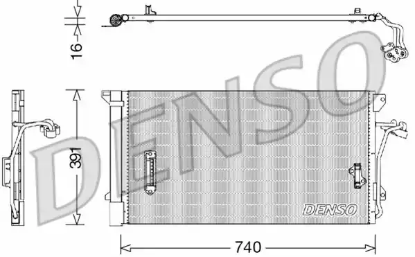 Радиатор кондиционера DENSO DCN02027