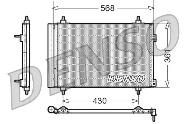 DCN07008 DENSO Радиатор кондиционера