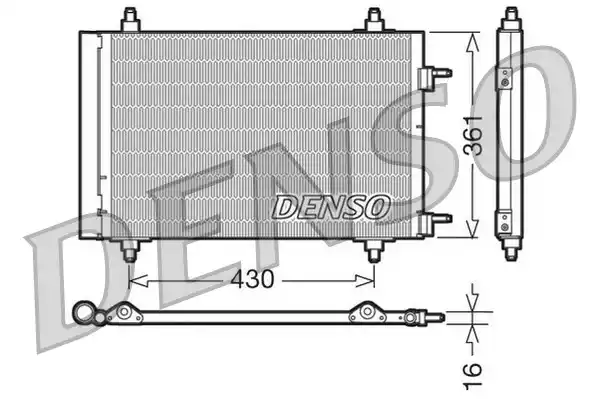 DCN07019 DENSO Радиатор кондиционера