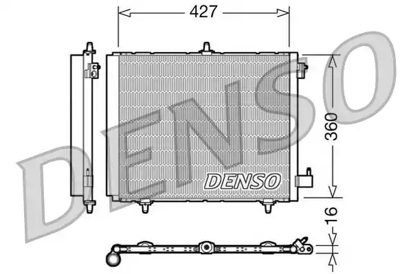 DCN21009 DENSO Радиатор кондиционера