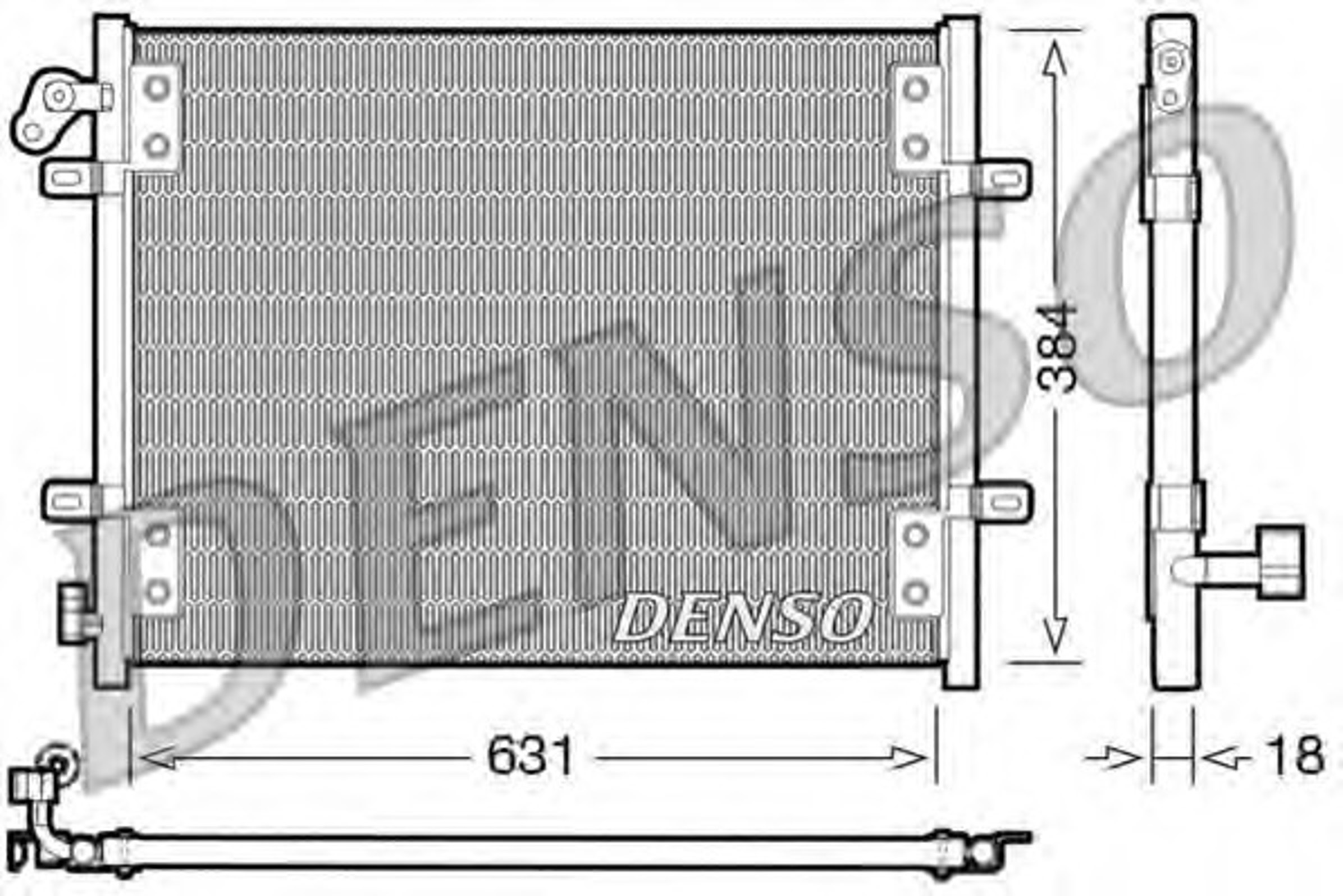 Радиатор кондиционера DENSO DCN23002