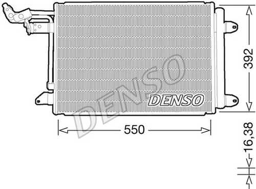 DCN32032 DENSO Радиатор кондиционера