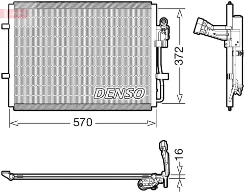 Радиатор кондиционера DENSO DCN44016