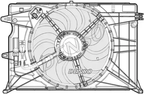 Вентилятор охлаждения радиатора двигателя DENSO DER09074