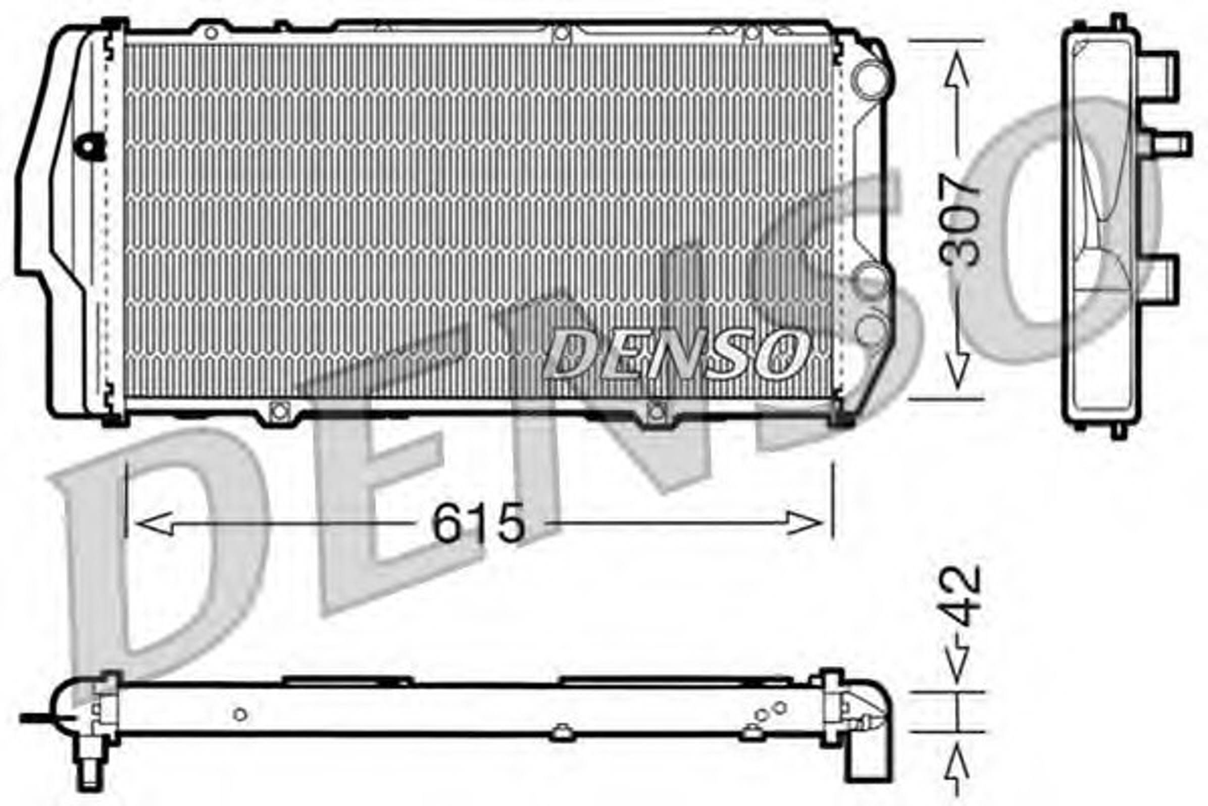 Радиатор системы охлаждения DENSO DRM02003