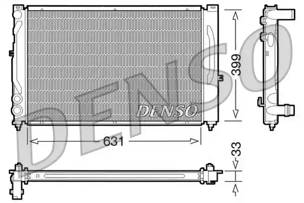 Радиатор системы охлаждения DENSO DRM02020