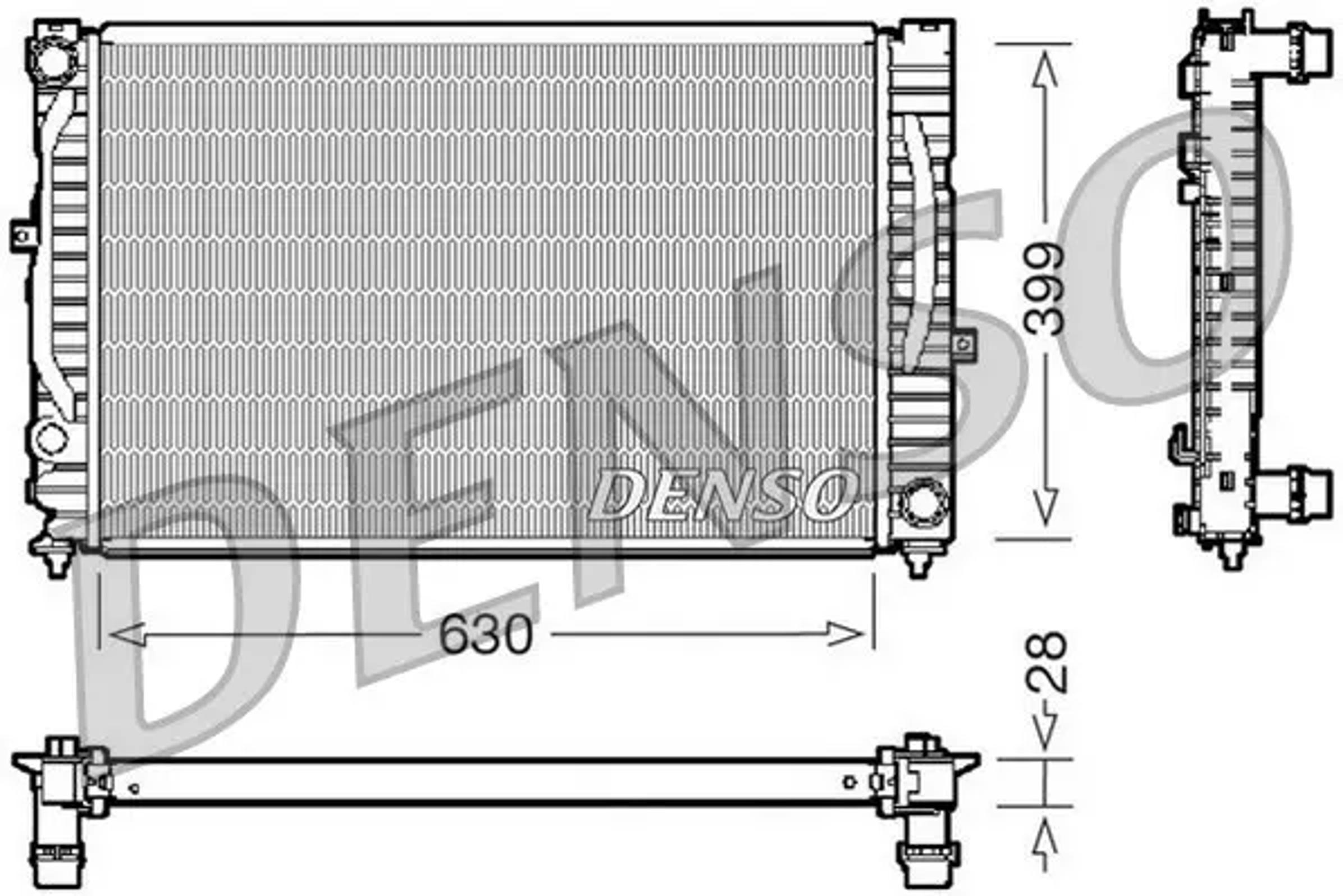 Радиатор системы охлаждения DENSO DRM02032