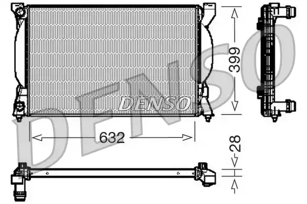 Радиатор системы охлаждения DENSO DRM02033