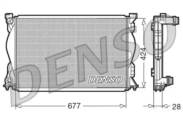 Радиатор системы охлаждения DENSO DRM02036