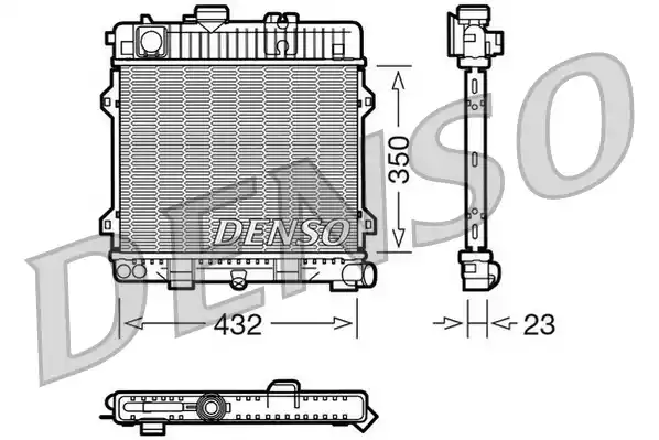 Радиатор системы охлаждения DENSO DRM05024