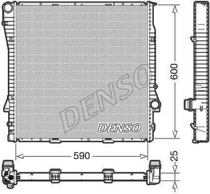 Радиатор охлаждения двигателя DENSO DRM05113