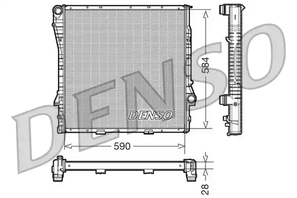 Радиатор системы охлаждения DENSO DRM05115