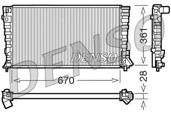 Радиатор системы охлаждения DENSO DRM07020