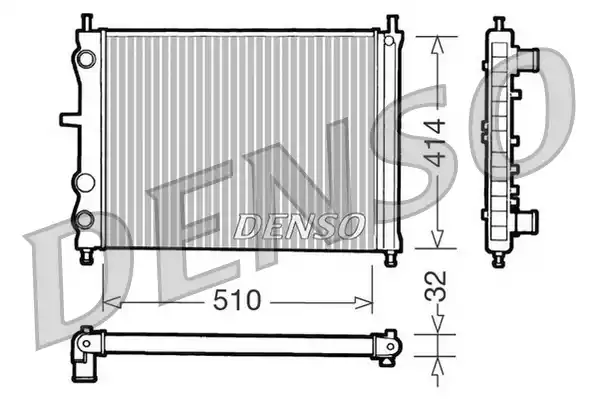 Радиатор системы охлаждения DENSO DRM09020