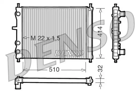 Радиатор системы охлаждения DENSO DRM09024