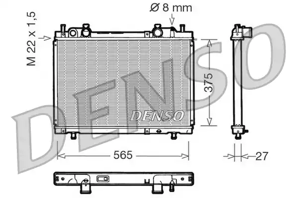 Радиатор системы охлаждения DENSO DRM09026