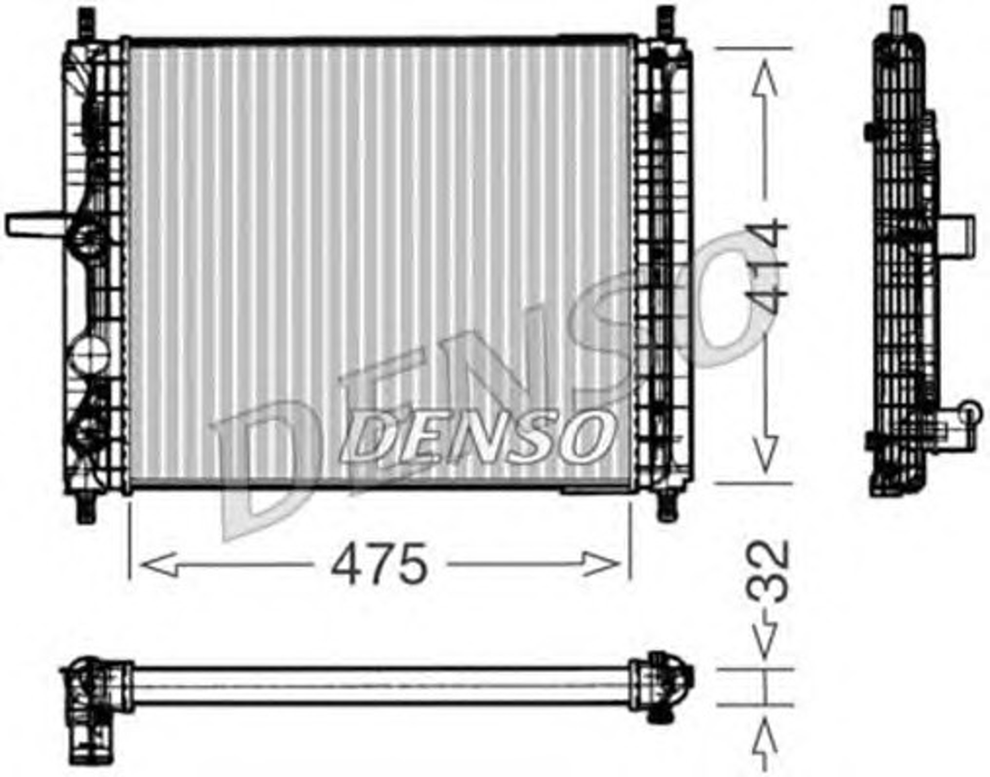 Радиатор системы охлаждения DENSO DRM09031