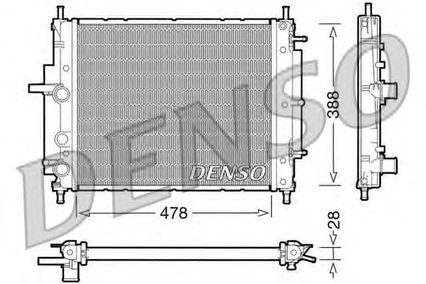 Радиатор системы охлаждения DENSO DRM09032