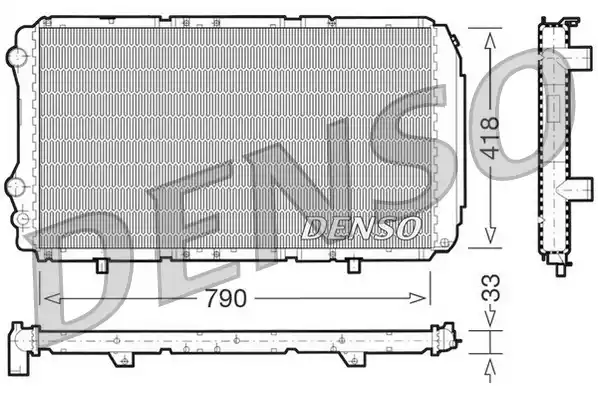 Радиатор системы охлаждения DENSO DRM09076