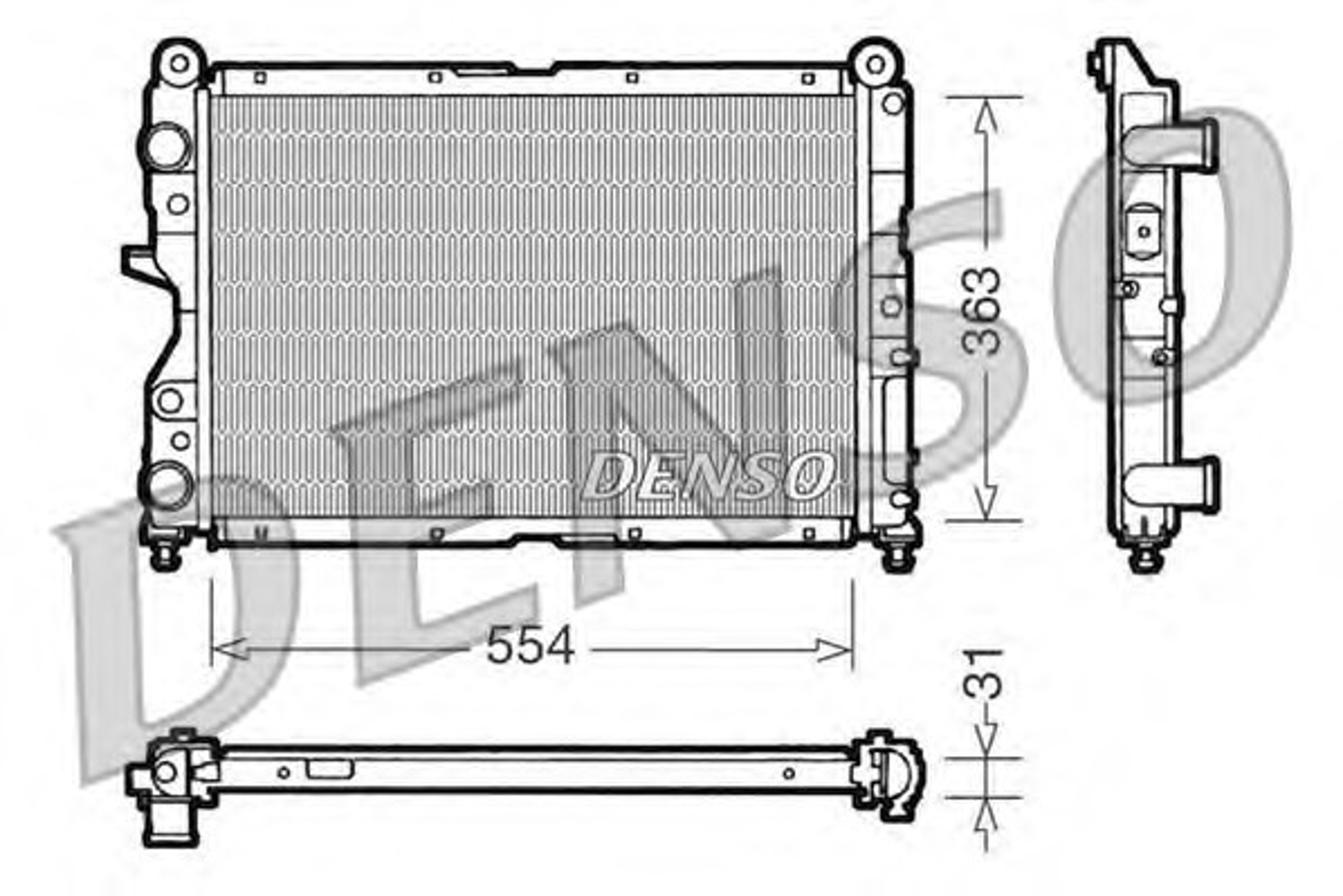 Радиатор системы охлаждения DENSO DRM09132