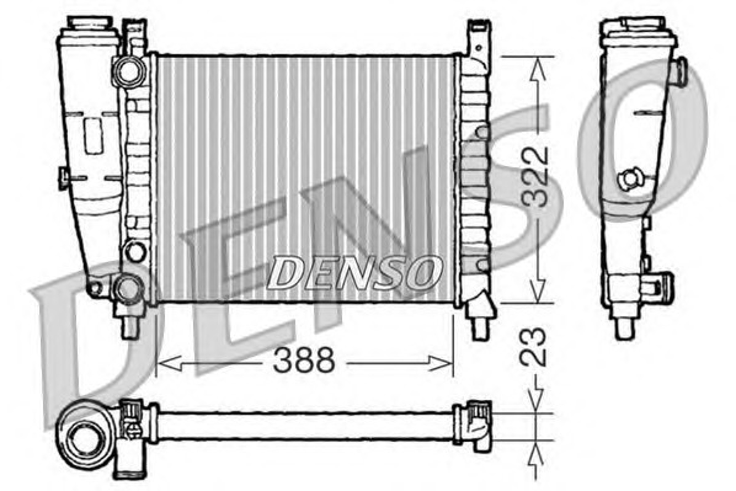 Радиатор системы охлаждения DENSO DRM09142