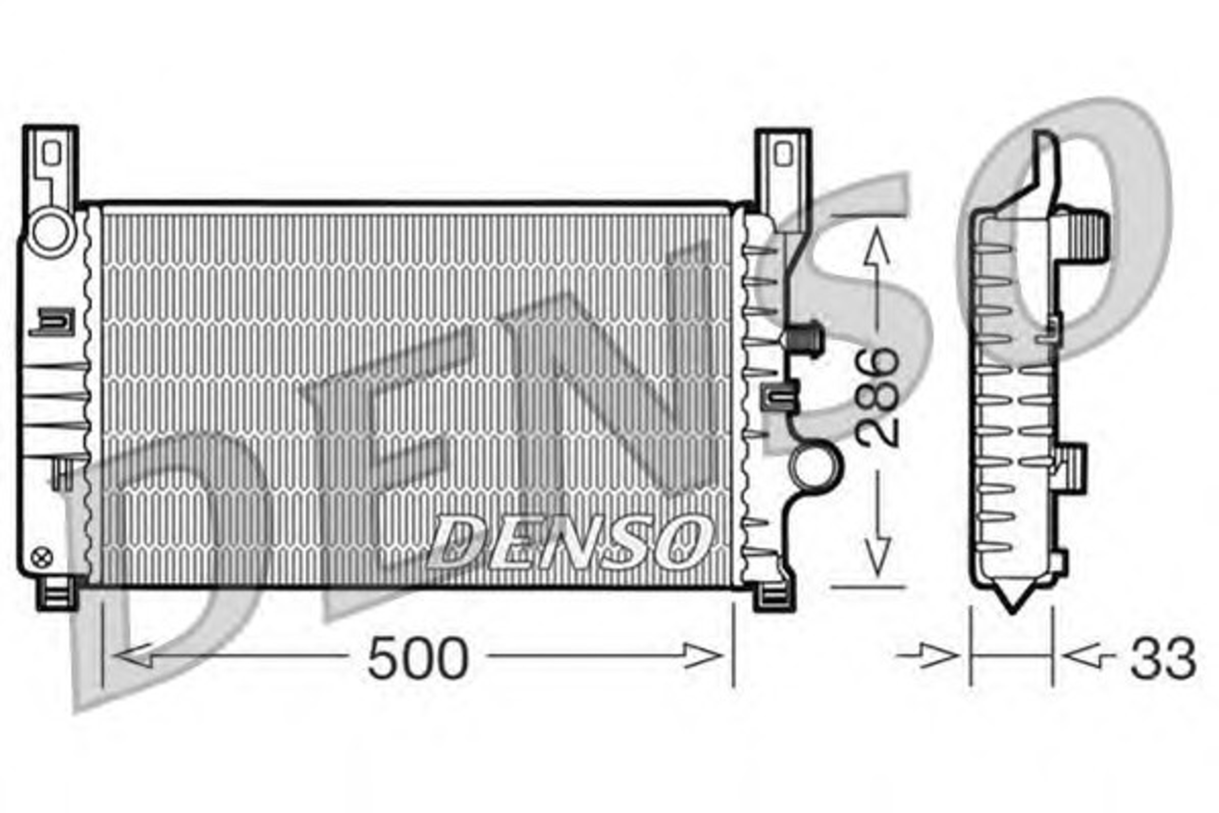 Радиатор системы охлаждения DENSO DRM10034