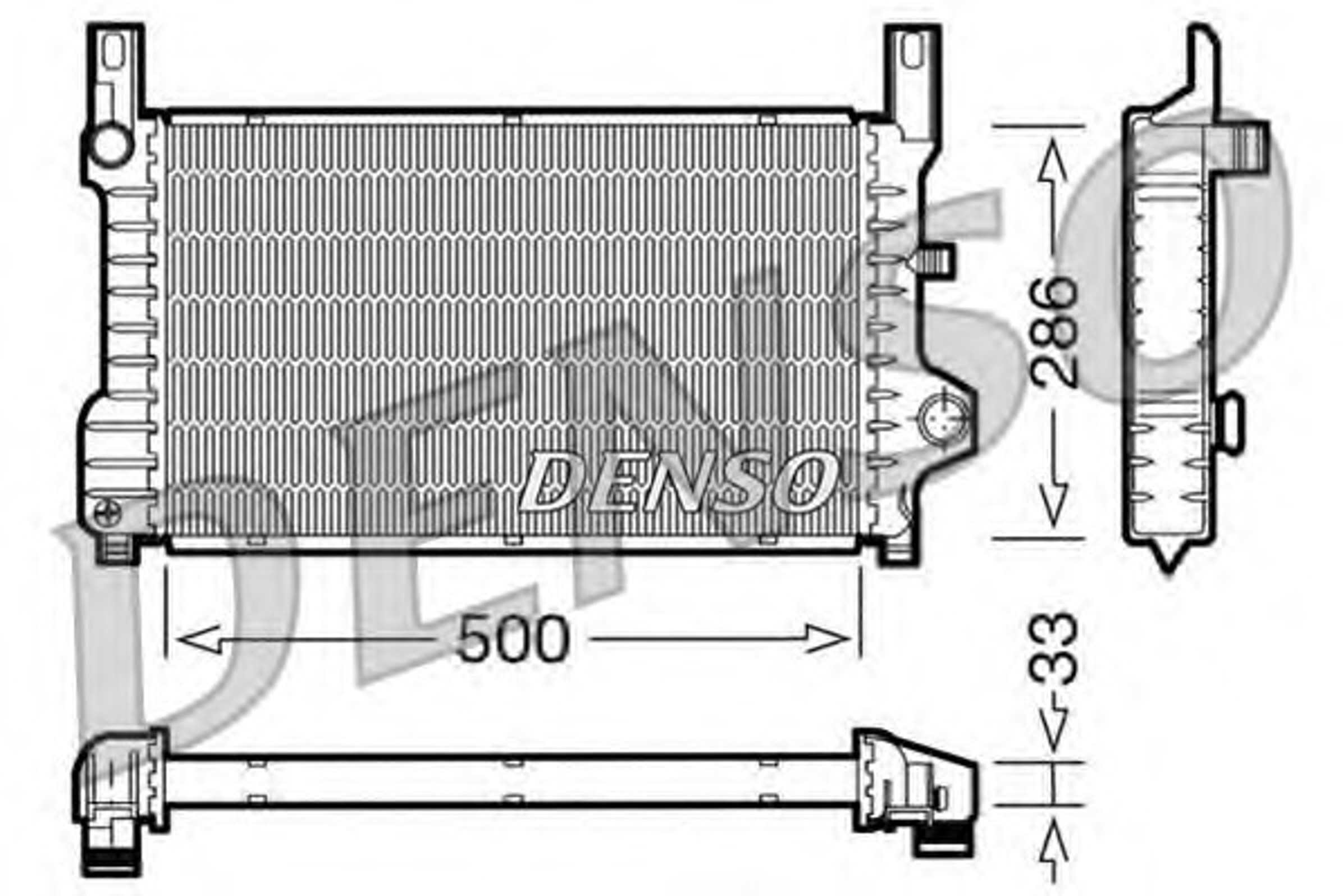 Радиатор системы охлаждения DENSO DRM10036