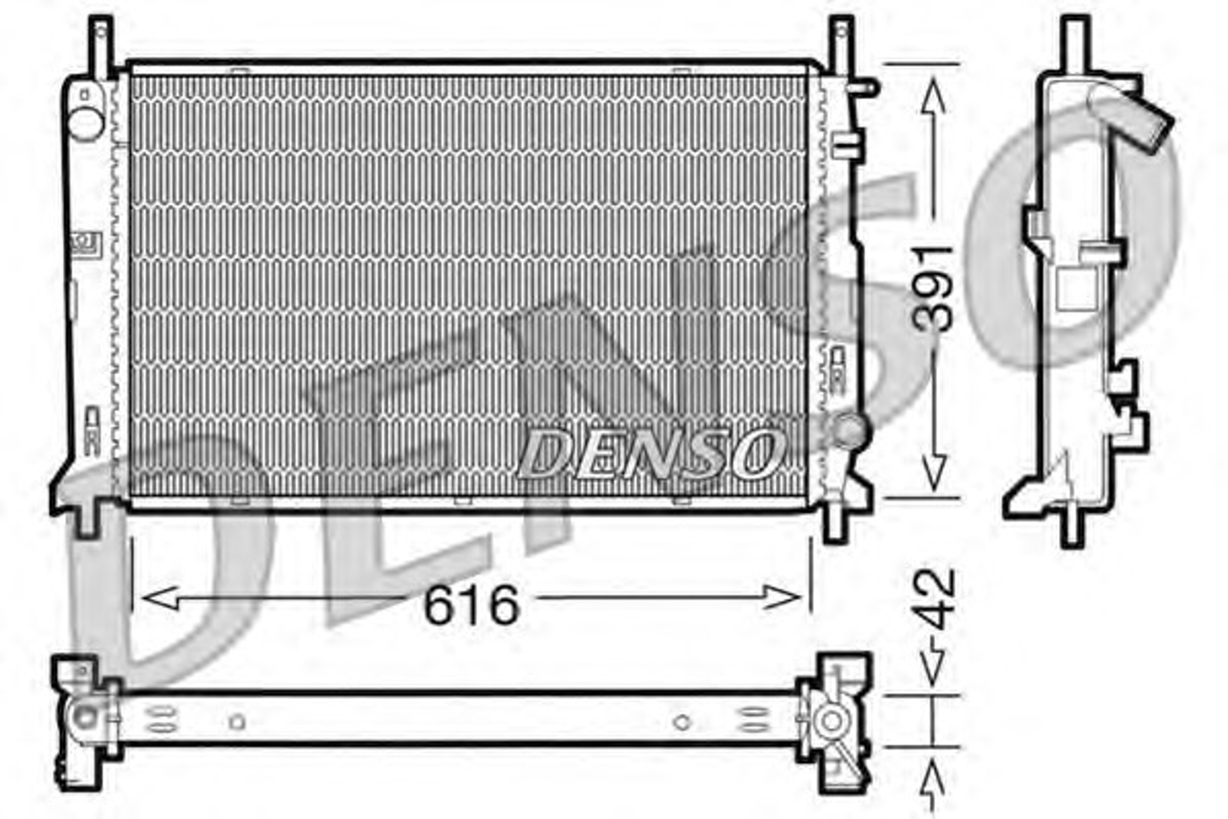 Радиатор системы охлаждения DENSO DRM10071