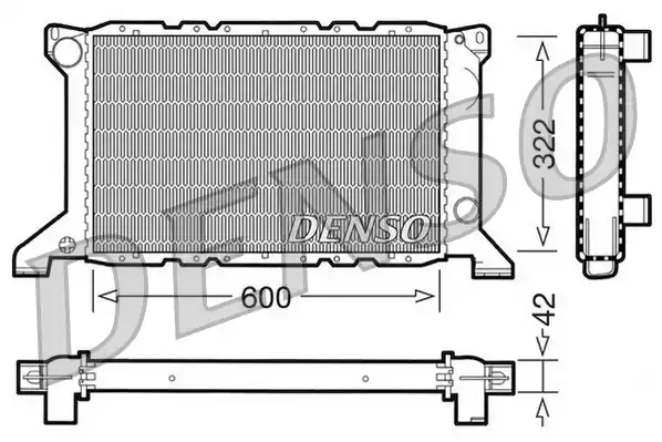 Радиатор охлаждения двигателя DENSO DRM10098