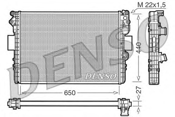 Радиатор охлаждение двигателя DENSO DRM12002