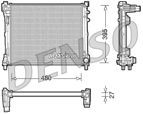 Радиатор системы охлаждения DENSO DRM13014