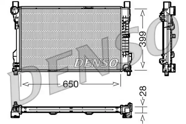 Радиатор охлаждения двигателя DENSO DRM17080