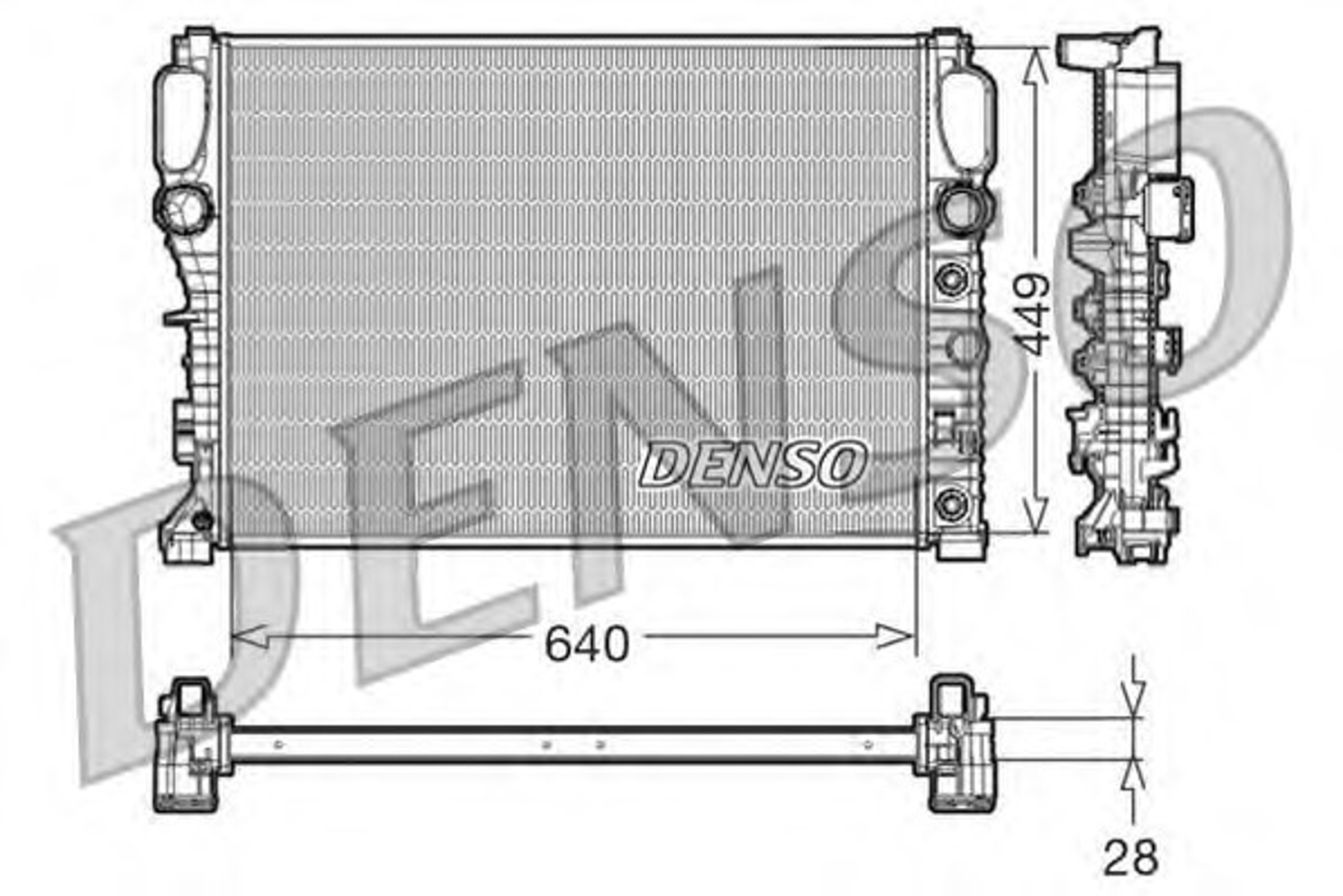 Радиатор системы охлаждения DENSO DRM17091