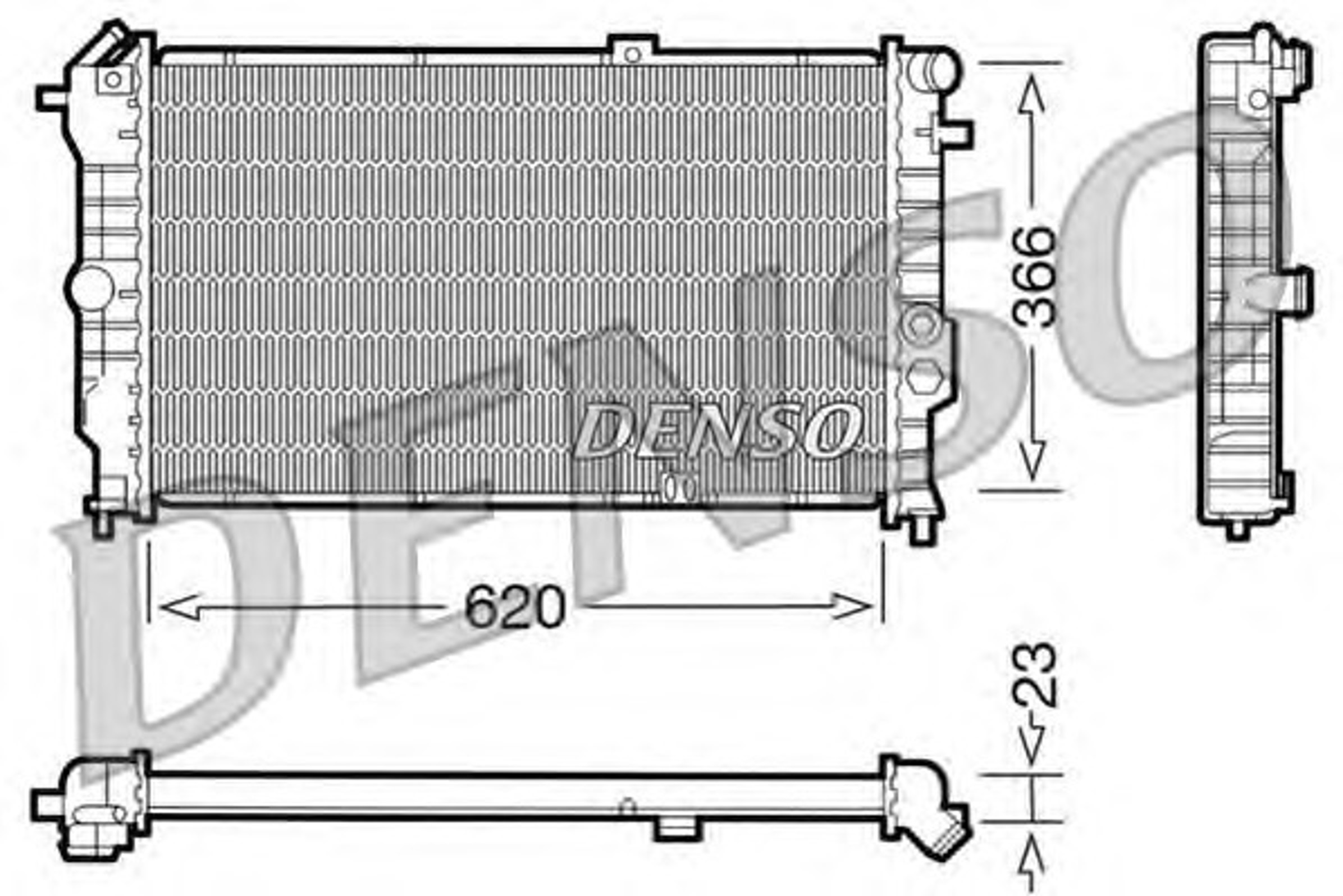 Радиатор системы охлаждения DENSO DRM20020