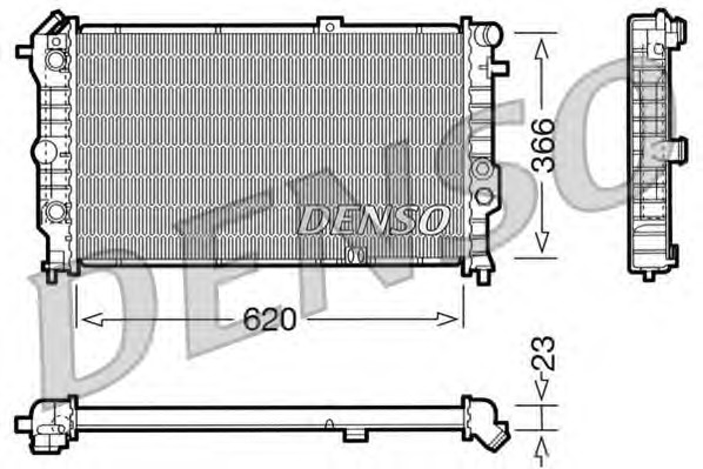 Радиатор системы охлаждения DENSO DRM20022