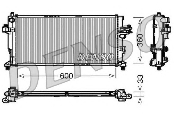 Радиатор охлаждение двигателя DENSO DRM20039