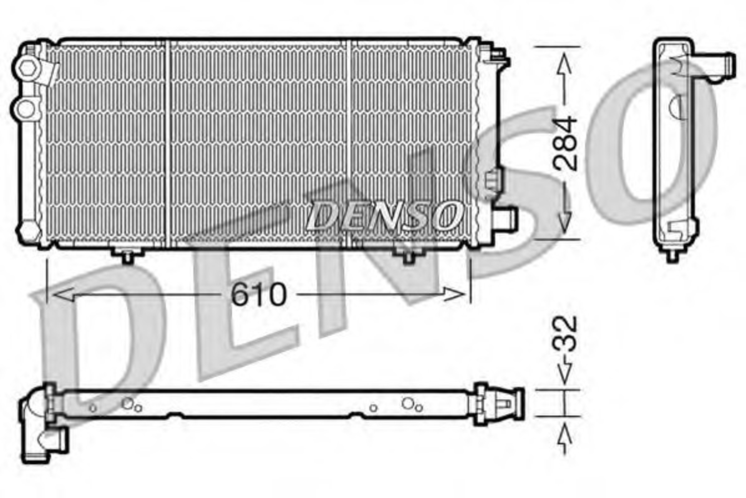 Радиатор системы охлаждения DENSO DRM21010