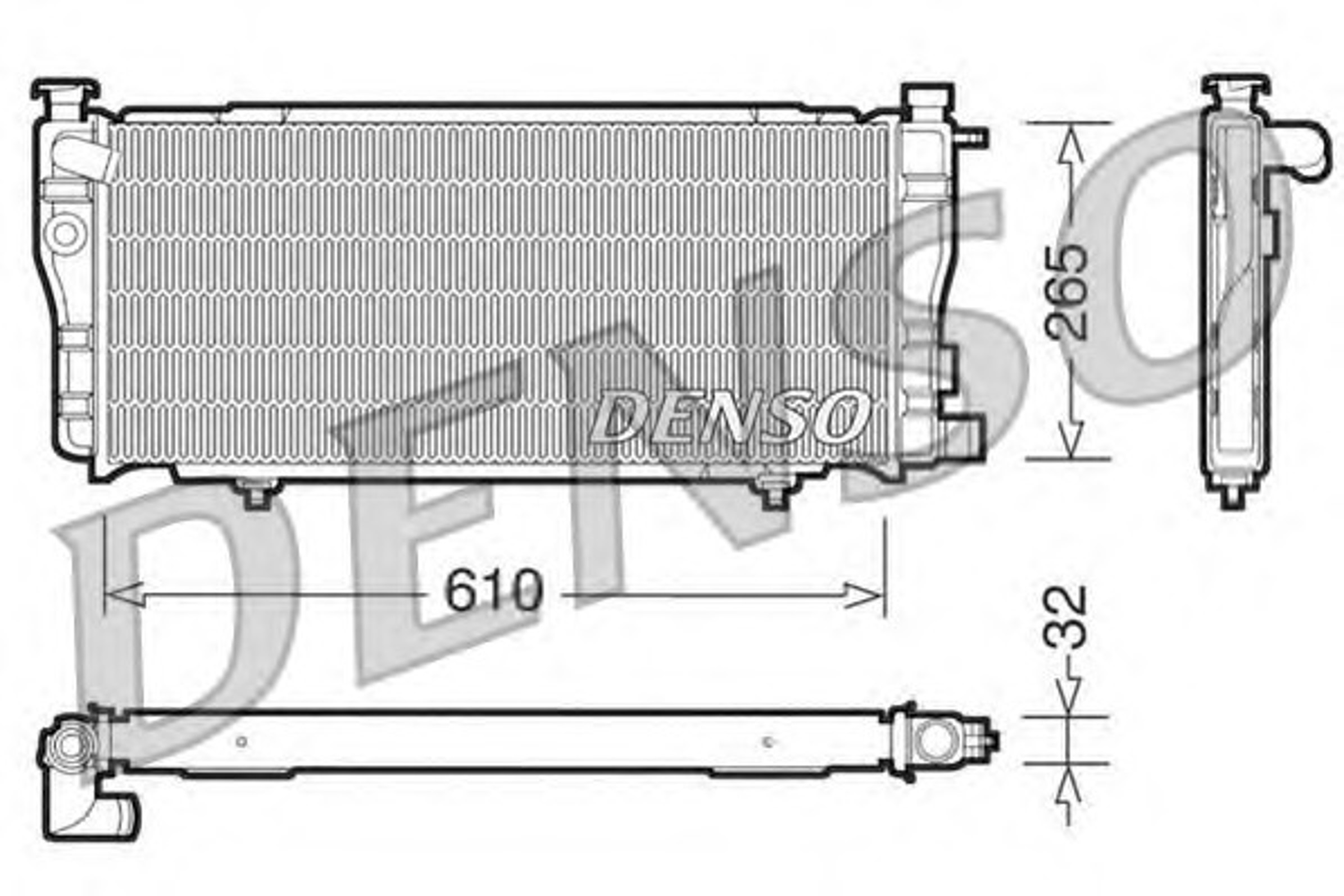 Радиатор системы охлаждения DENSO DRM21012