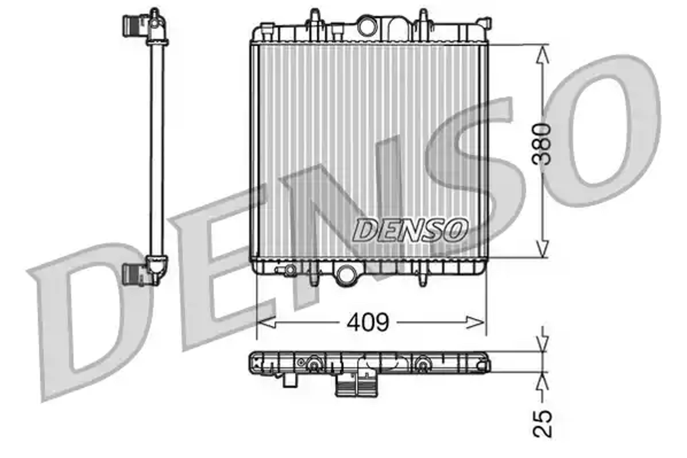 Радиатор системы охлаждения DENSO DRM21025