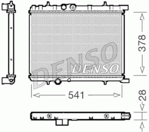 Радиатор охлаждения двигателя DENSO DRM21032