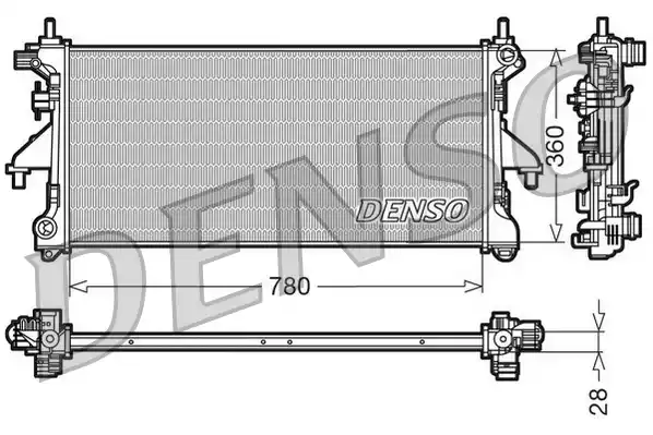 Радиатор системы охлаждения DENSO DRM21101