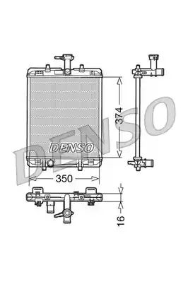 Радиатор охлаждения двигателя DENSO DRM21602