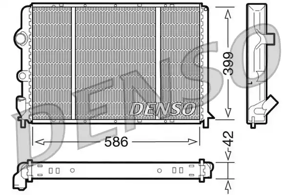 Радиатор охлаждения двигателя DENSO DRM23051