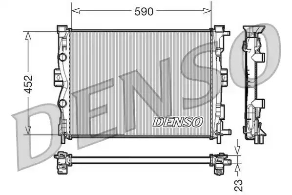 Радиатор охлаждение двигателя DENSO DRM23055